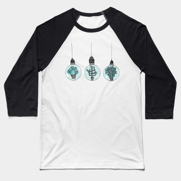 Cactus Light Baseball T-Shirt by msmart